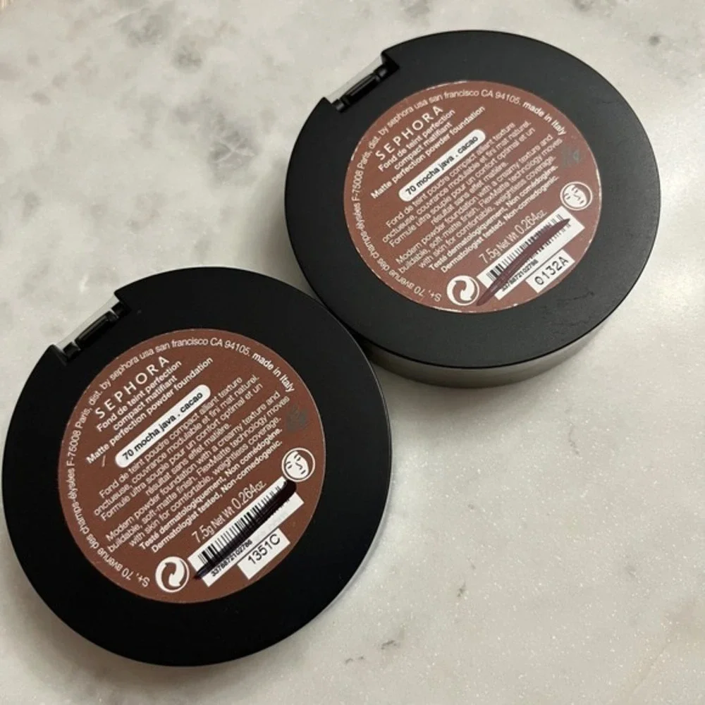 Sephora Matte Perfection Powder Foundation Compact 70 MOCHA‎ JAVA CACAO Makeup